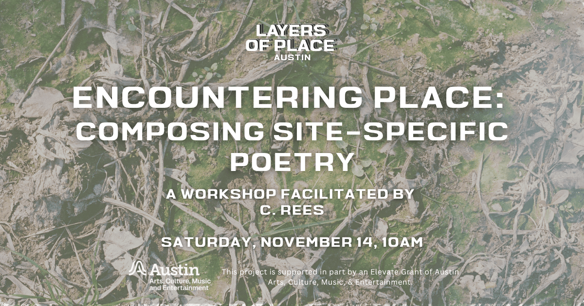 Encountering Place: Composing Site-Specific Poetry - A Poetry Workshop
