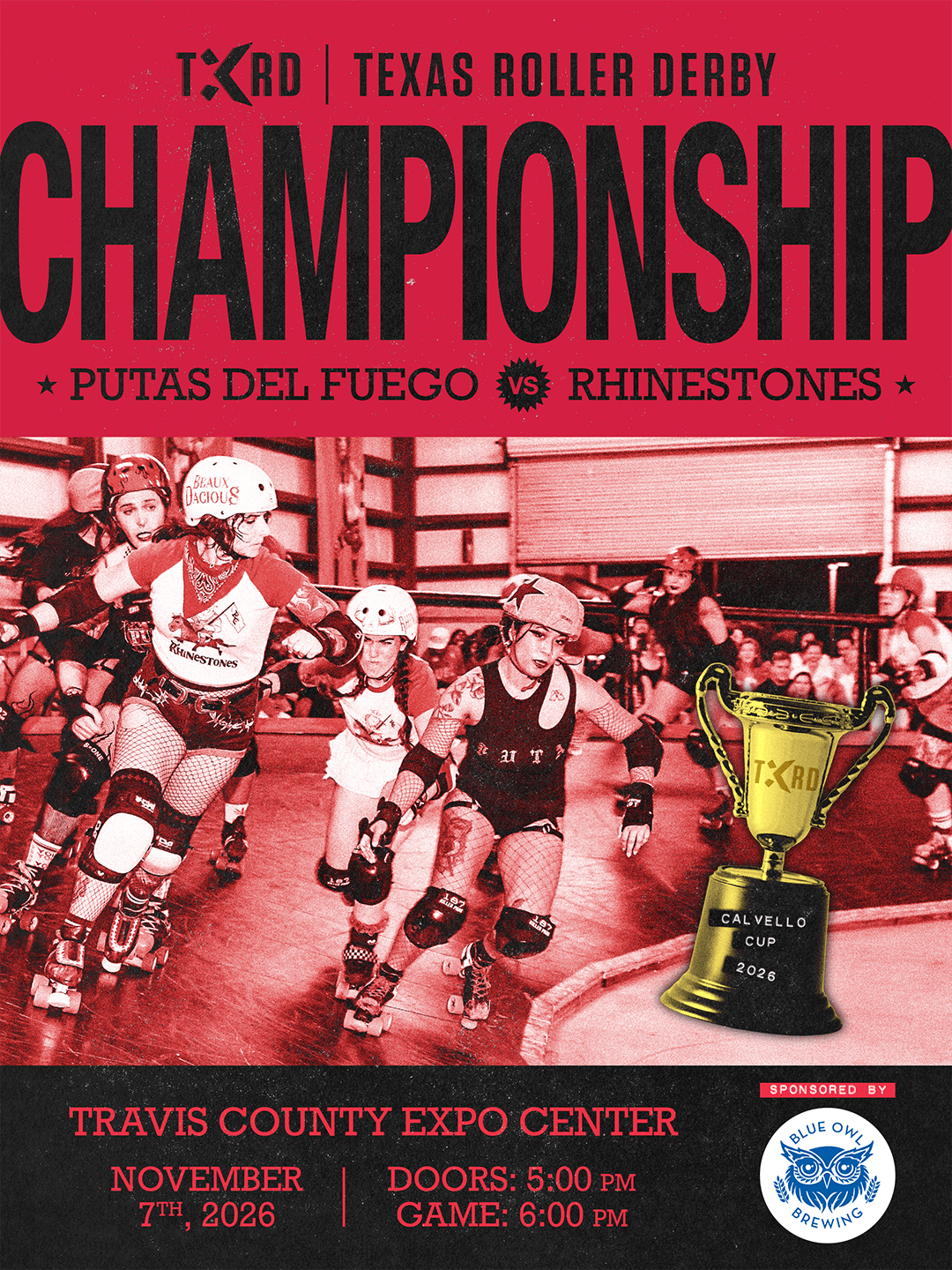Texas Roller Derby Presents the Championship: Putas Del Fuego VS Rhinestones