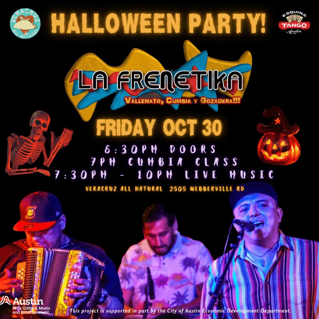 Halloween Party with La Frenetika plus Cumbia Class