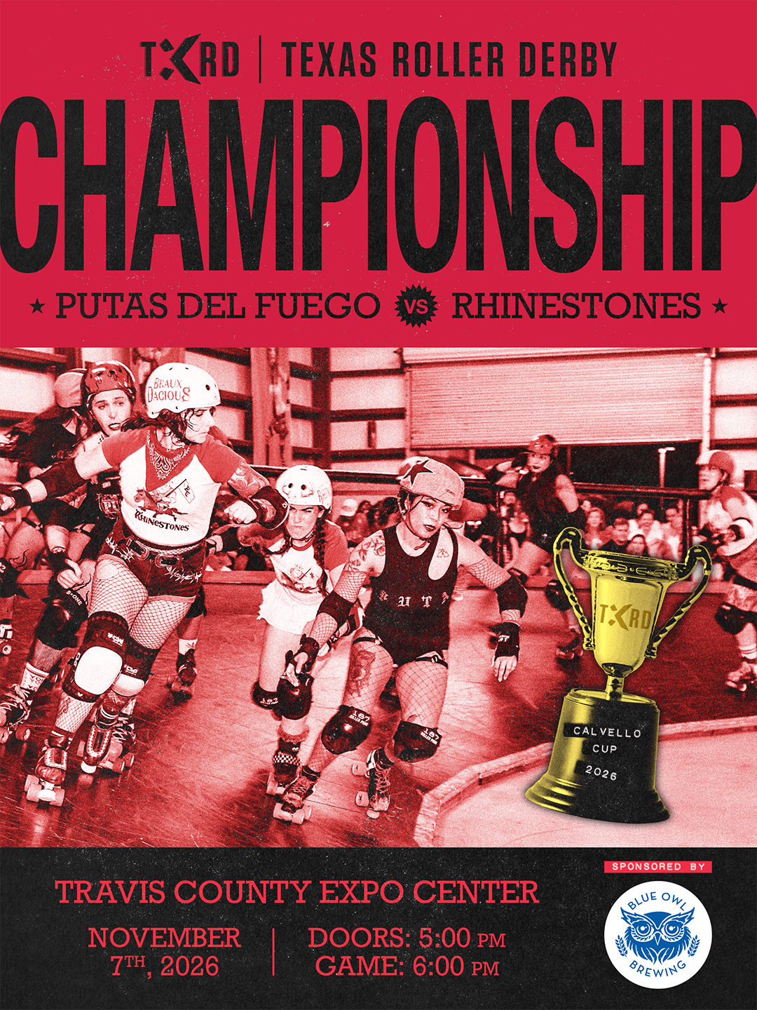 Texas Roller Derby Presents the Championship: Putas Del Fuego VS Rhinestones