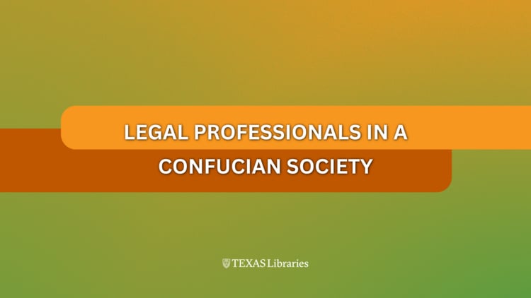Legal Professionals in a Confucian Society: The Qing Juridical Field in Late Imperial China 2026 Taiwan Lectures on Chinese Studies by Prof. Li Chen, University of Toronto