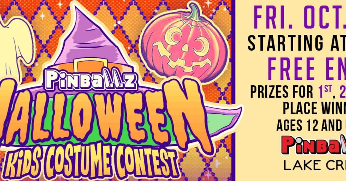 Kids Halloween Costume Contest at Pinballz Lake Creek